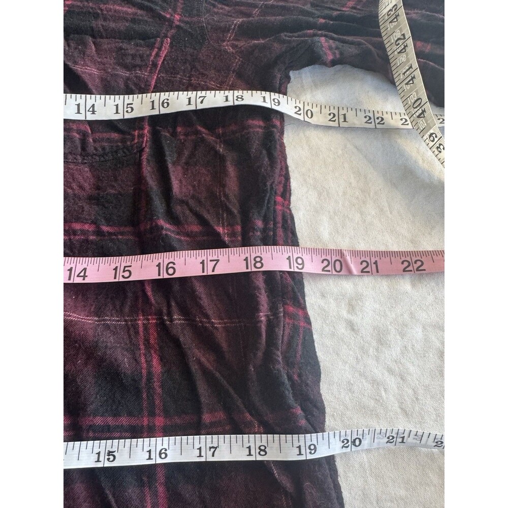 L.o.g.g. H&M Womens Button down Shirt Sz 8 Plaid Preppy Grunge Y2k 2000's Hiking - Picture 12 of 16